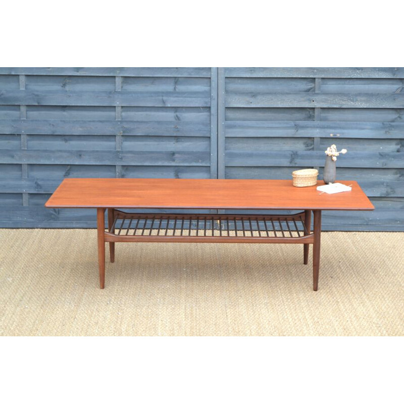 Grande table basse vintage par Kofod Larsen