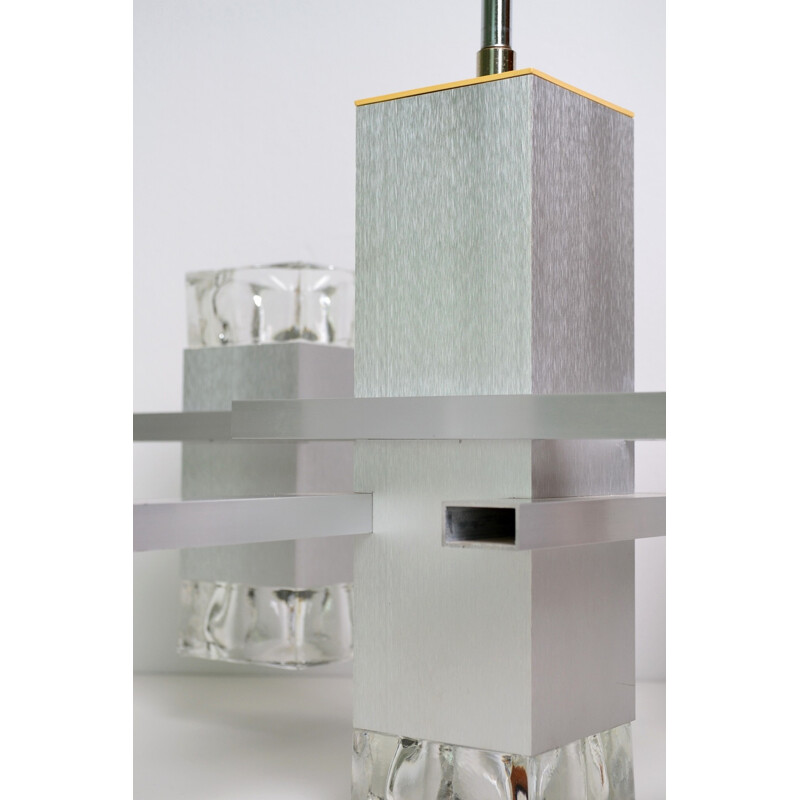Mid-century cubic chandelier, Gaetano SCIOLARI - 1960s