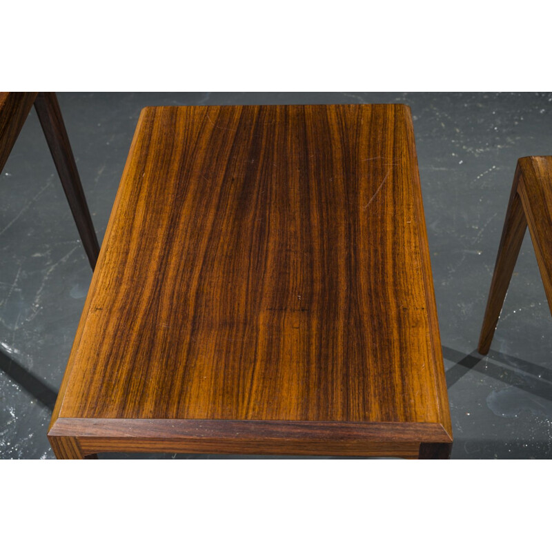 Vintage rosewood nesting tables by Johannes Andersen for CFC Silkeborg, 1960