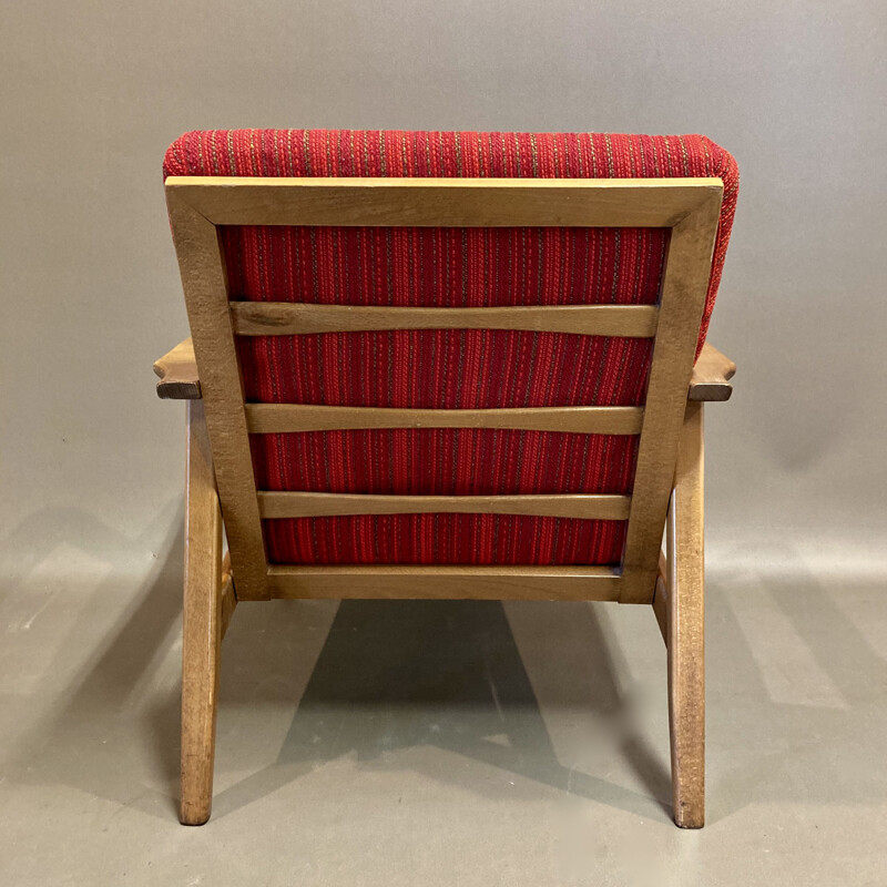 Vintage teak armchair Scandinavian 1950s