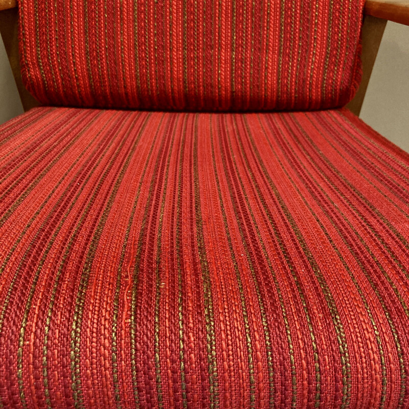 Vintage teak armchair Scandinavian 1950s