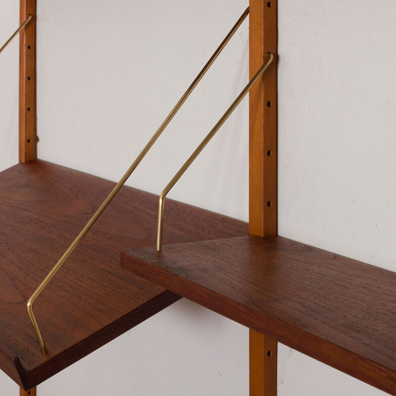 Vintage Teak wall unit with a desk and sliding doors cabinet by Preben Sorensen Cadovius Denmark