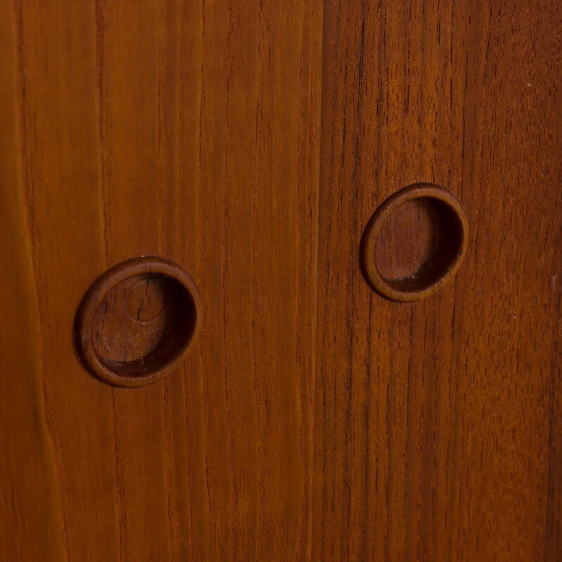 Vintage Teak wall unit with a desk and sliding doors cabinet by Preben Sorensen Cadovius Denmark