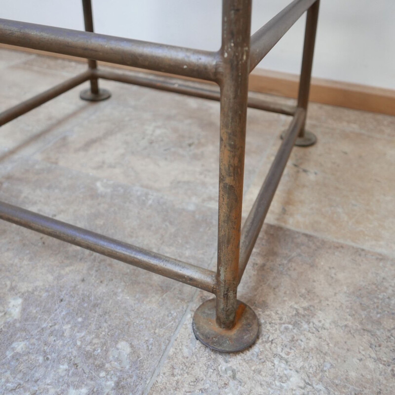 Pair of vintage Tall Gym Bench Stools English 1930s