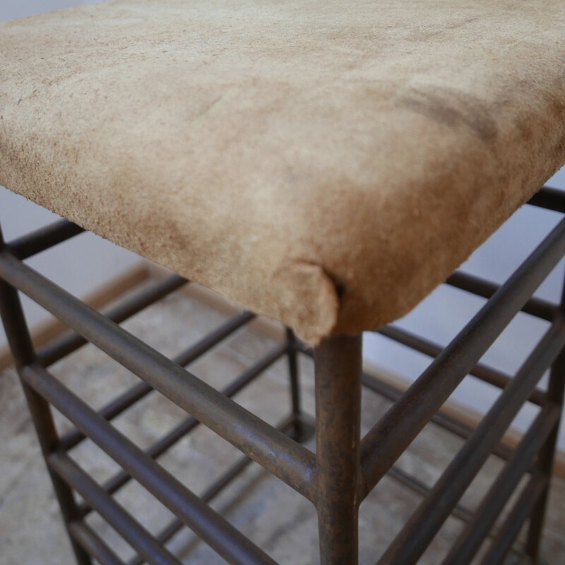 Pair of vintage Tall Gym Bench Stools English 1930s