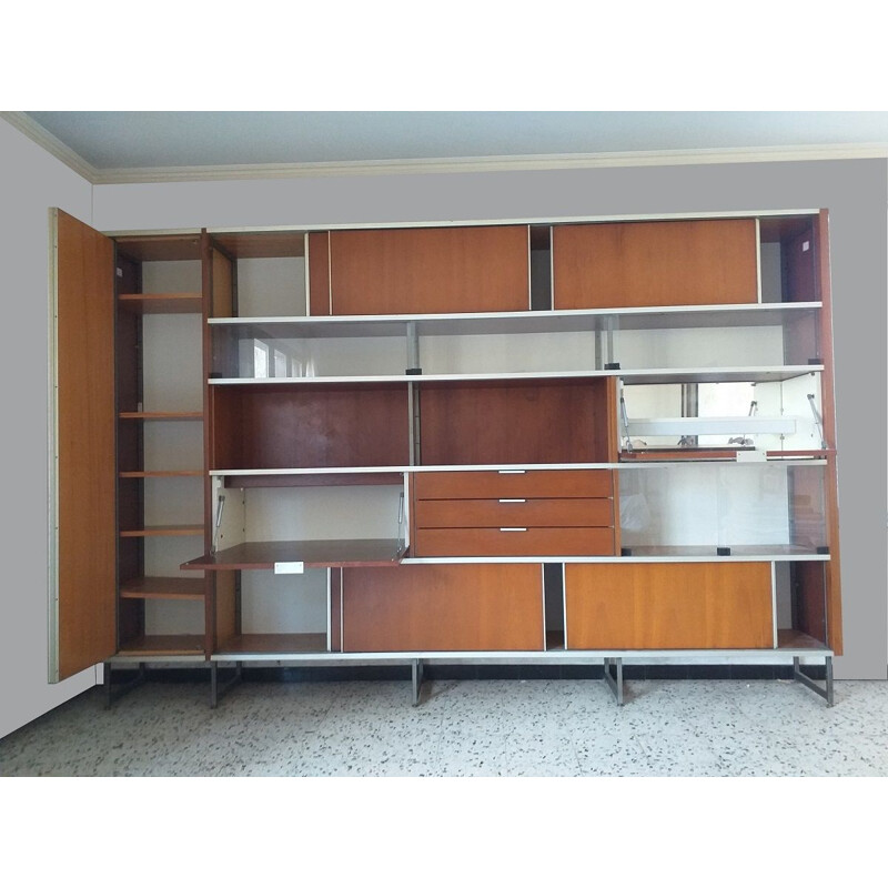 Vintage living room bookcase by Georges Frydman 1960s