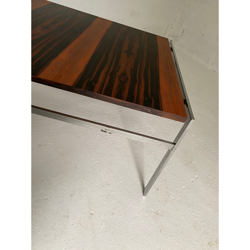 Mesa de café em aço escovado Vintage por Preben Fabricius e Jorgen Kastholm para Bo-Ex, Dinamarca 1960