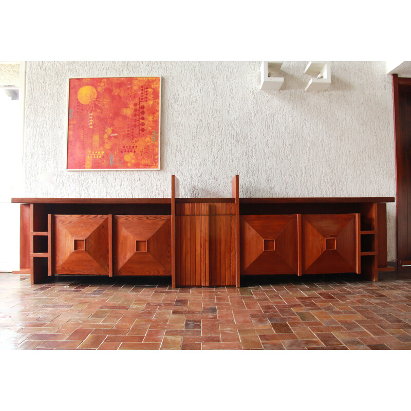 Vintage Rosewood Sideboard by CMG Italy 1970s