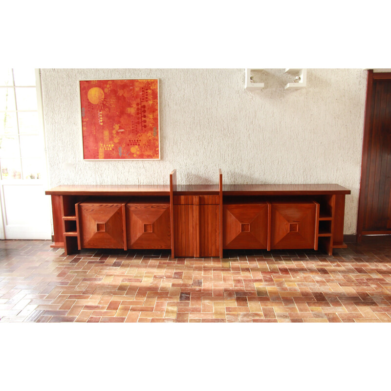 Vintage Rosewood Sideboard by CMG Italy 1970s