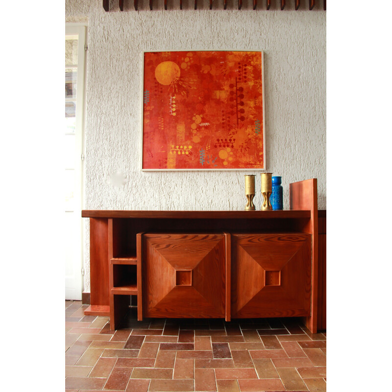 Vintage Rosewood Sideboard by CMG Italy 1970s