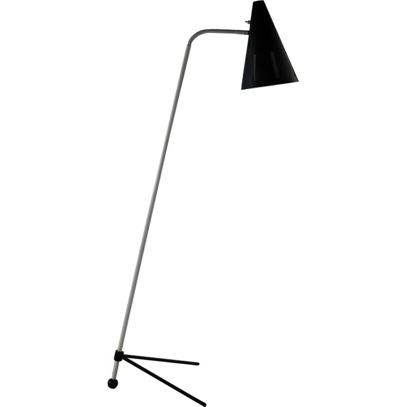 Vintage floorlamp by H Busquet for Hala Zeist 1950