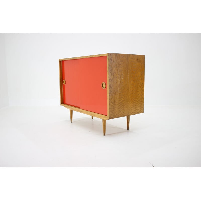 Vintage Oak Cabinet Czechoslovakia 1960s