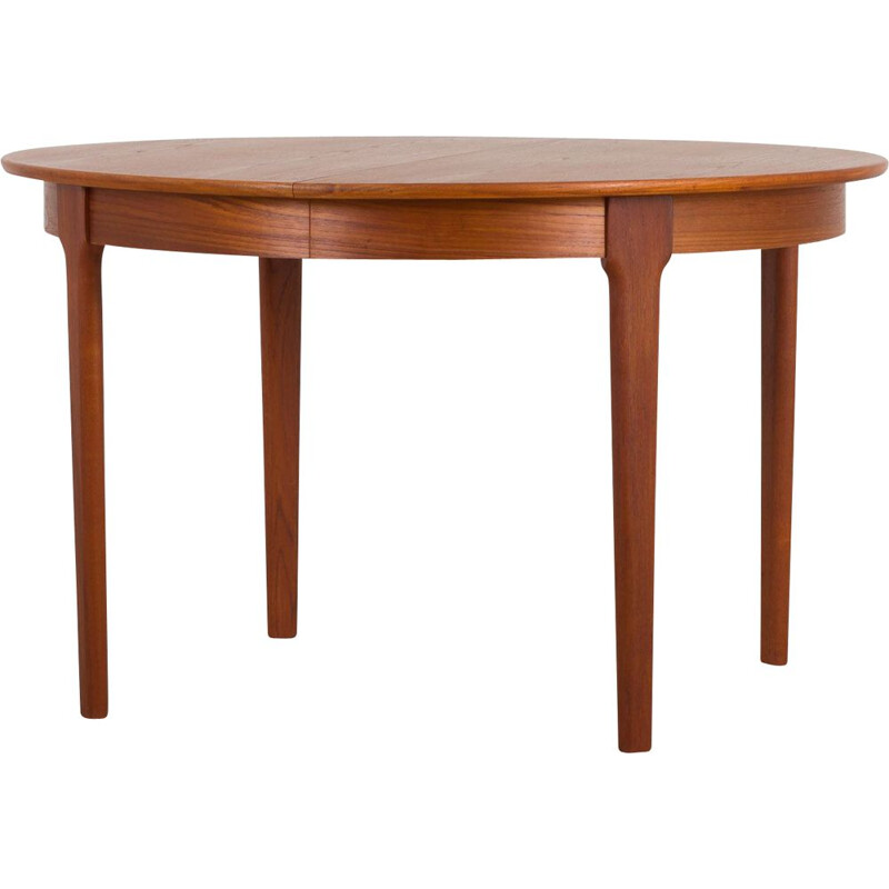 Vintage C.J. Rosengaarden teak extension round dining table with two leaves