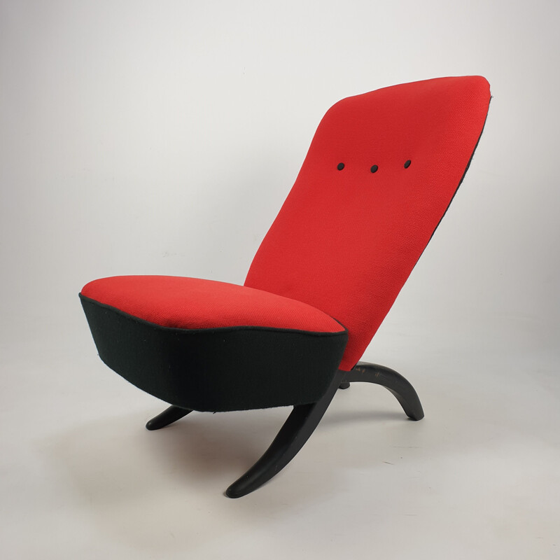 Vintage Congo moderne fauteuil van Theo Ruth voor Artifort 1950