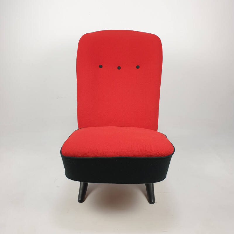 Vintage Congo moderne fauteuil van Theo Ruth voor Artifort 1950