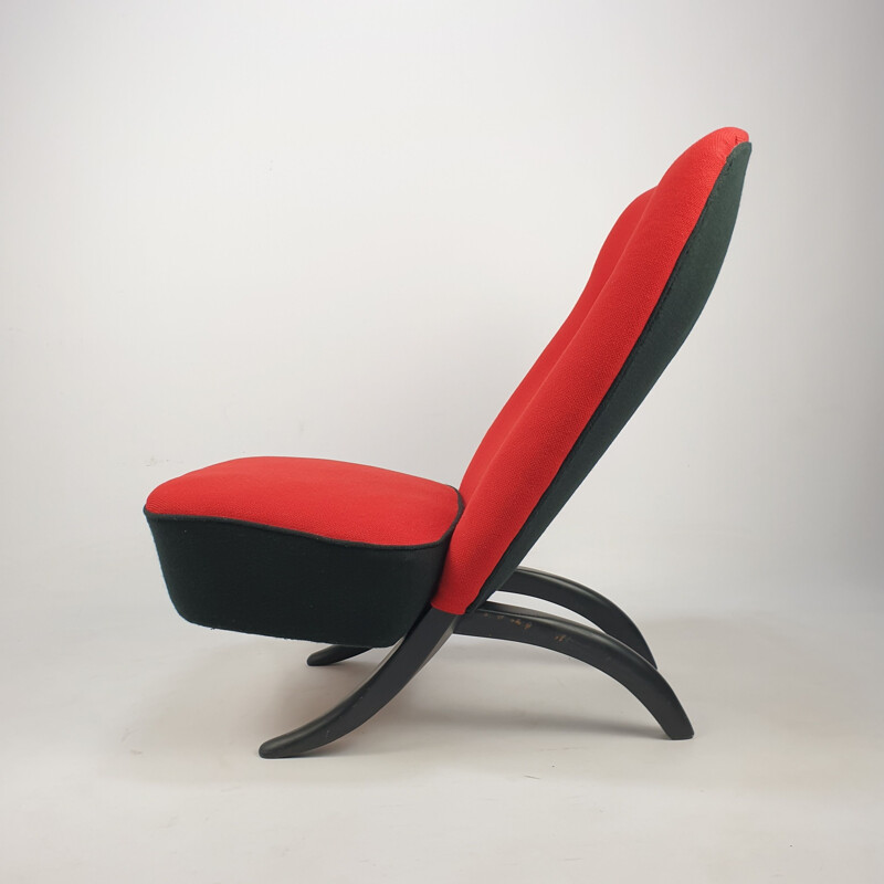 Vintage Congo moderne fauteuil van Theo Ruth voor Artifort 1950