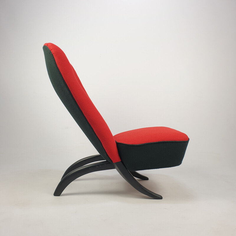 Vintage Congo moderne fauteuil van Theo Ruth voor Artifort 1950