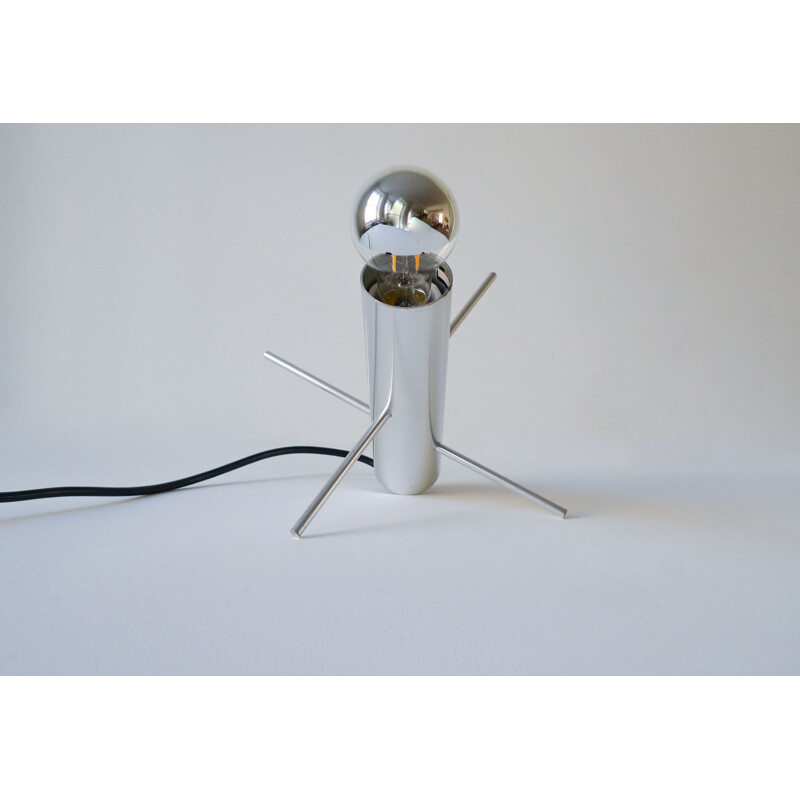 Vintage modernist cricket table lamp by Otto Wasch for Raak Amsterdam, 1960