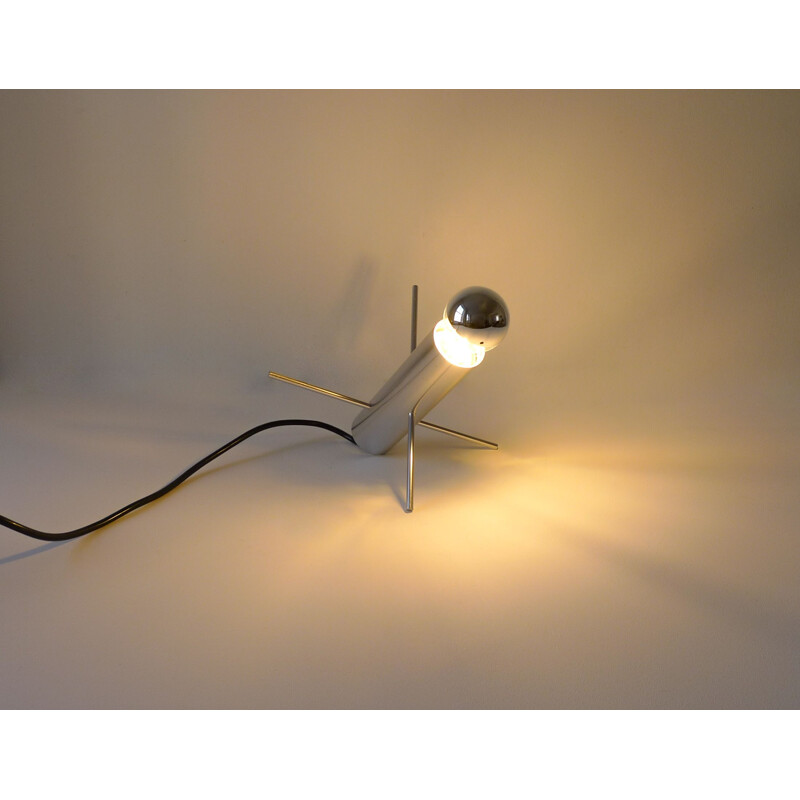 Vintage modernist cricket table lamp by Otto Wasch for Raak Amsterdam, 1960