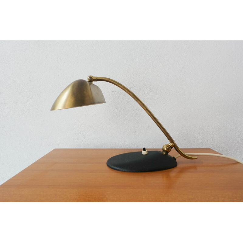 Lampe de bureau vintage en laiton 1950