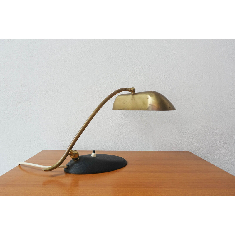 Vintage Desk or Piano Brass Lamp 1950s