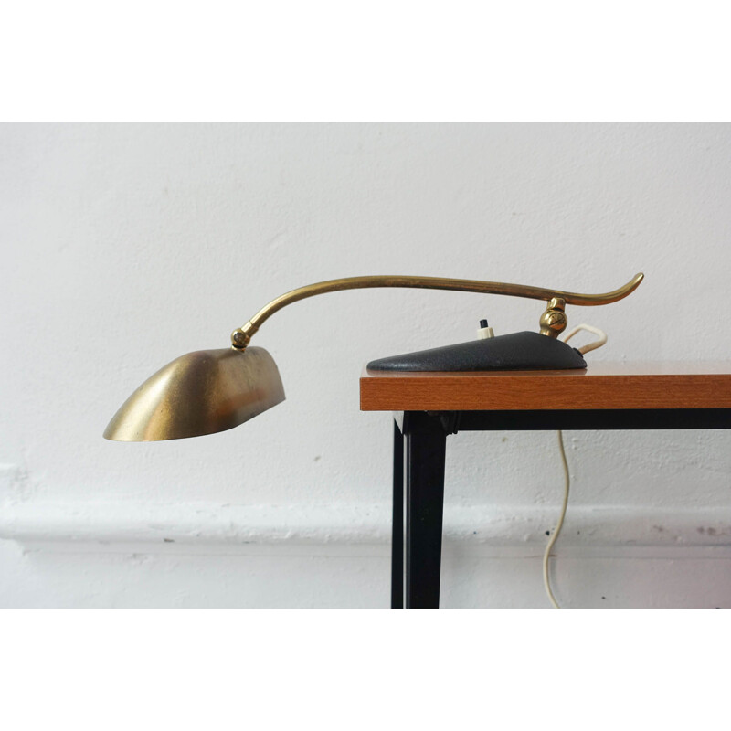 Vintage Desk or Piano Brass Lamp 1950s