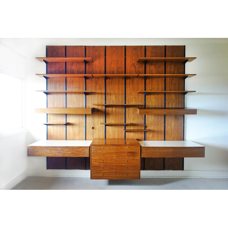 Large vintage Modular Wall Unit by Sparrings Sweden 1960s