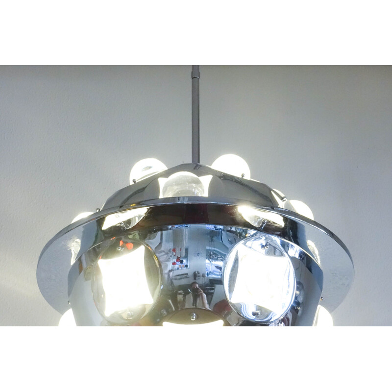 Vintage Oscar Torlasco Sputnik  Asteroid Ceiling Lamp for Lumi Milano 1960s