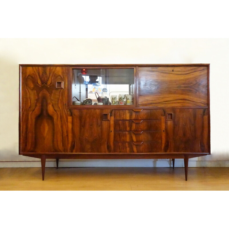 Buffet vintage José Espinho en palissandre pour Moveis Olaio 1960