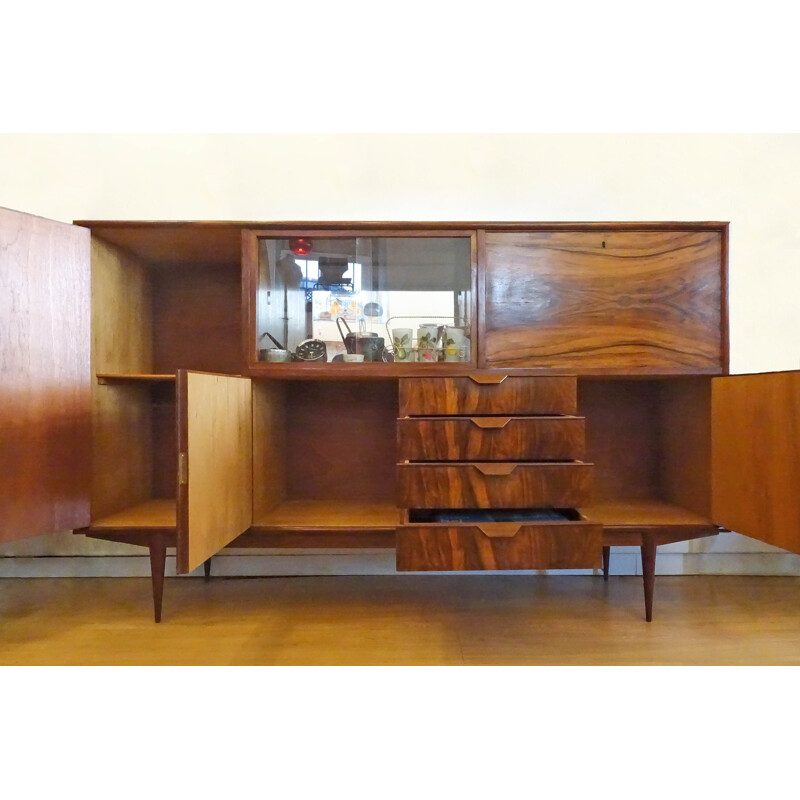 Buffet vintage José Espinho en palissandre pour Moveis Olaio 1960