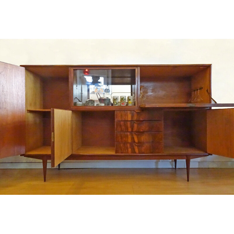 Buffet vintage José Espinho en palissandre pour Moveis Olaio 1960