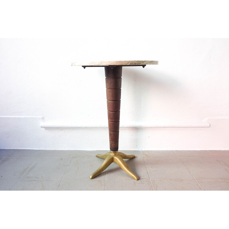 Vintage Marble Bistro Table Italian 1950s