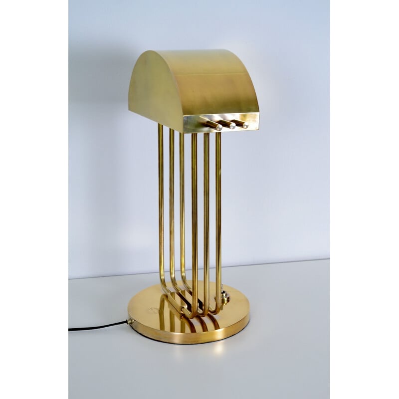 Lampe de bureau Bauhaus en nickel, Marcel BREUER - 1930