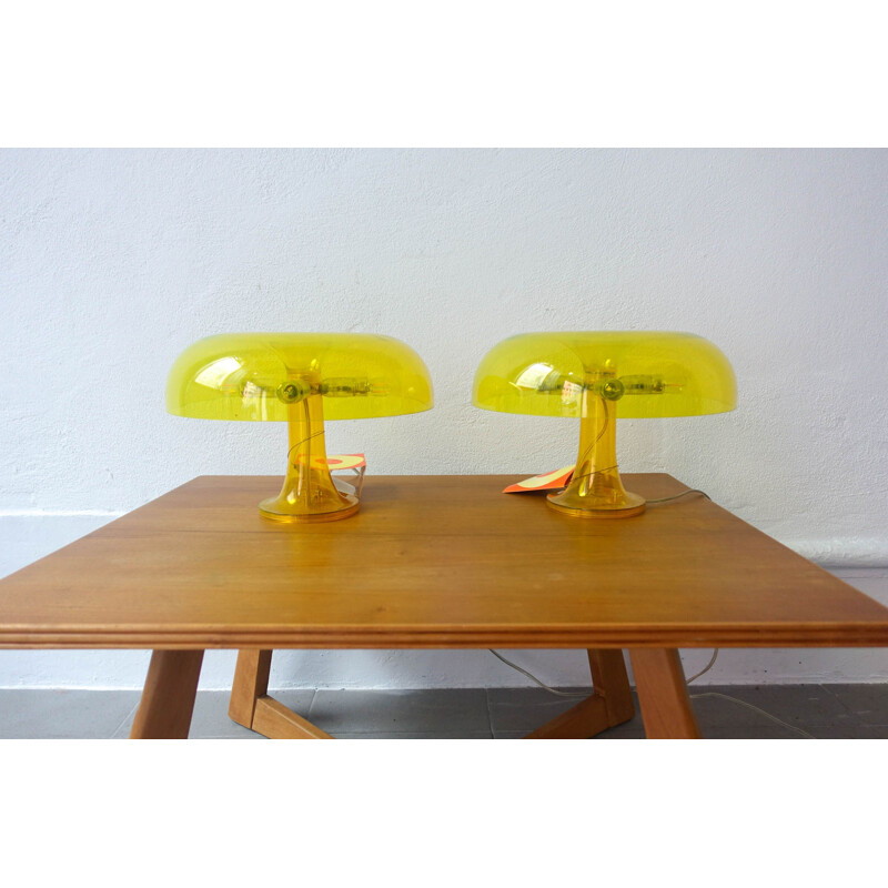 Pair of vintage Nessino Table Lamp by Giancarlo Mattioli for Artemide 1967s