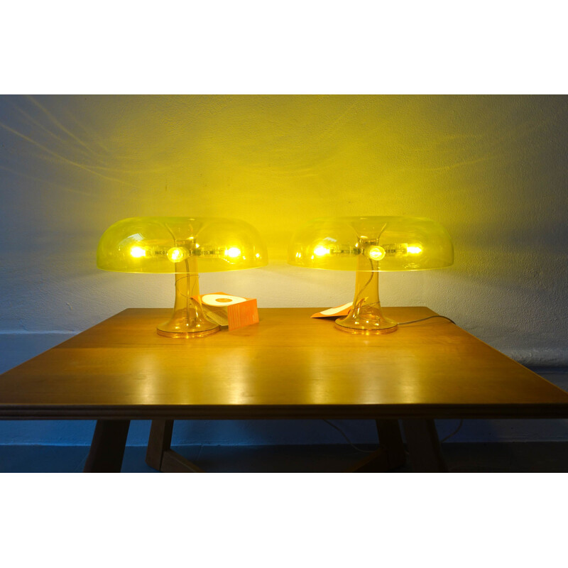 Pair of vintage Nessino Table Lamp by Giancarlo Mattioli for Artemide 1967s