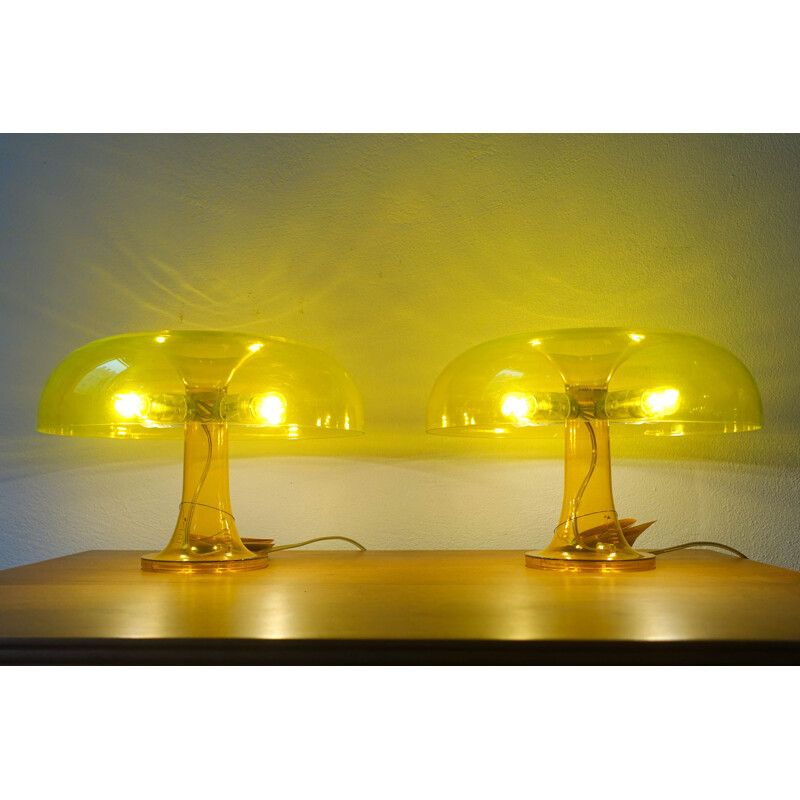 Pair of vintage Nessino Table Lamp by Giancarlo Mattioli for Artemide 1967s