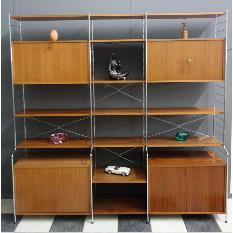 Independent vintage wall bookcase 1960