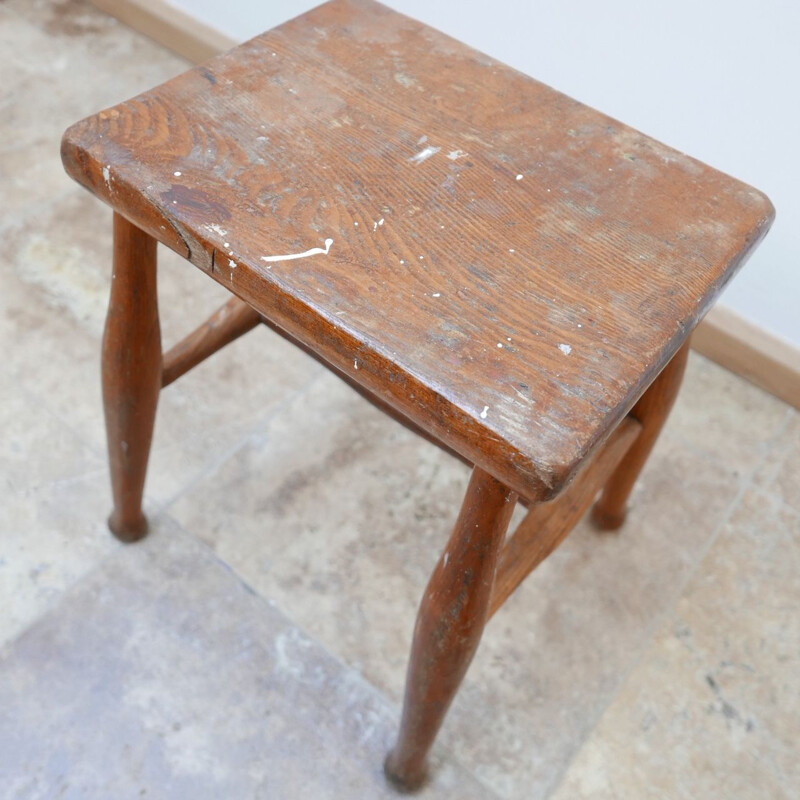 Vintage wooden stool 1950