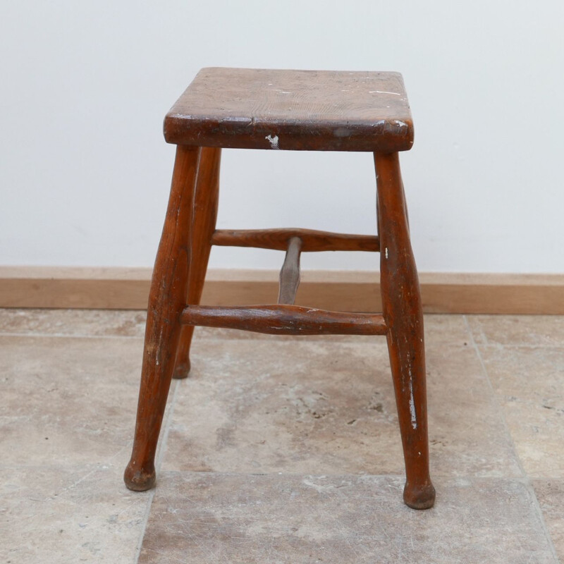 Vintage wooden stool 1950