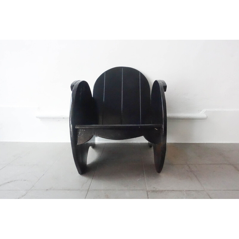 Vintage constructivist armchair, Portugal 1930