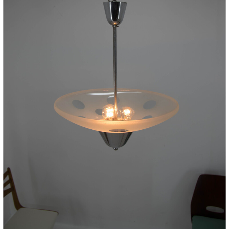 Lámpara de suspensión Vintage Bauhaus de Franta Anyz para Napako 1940
