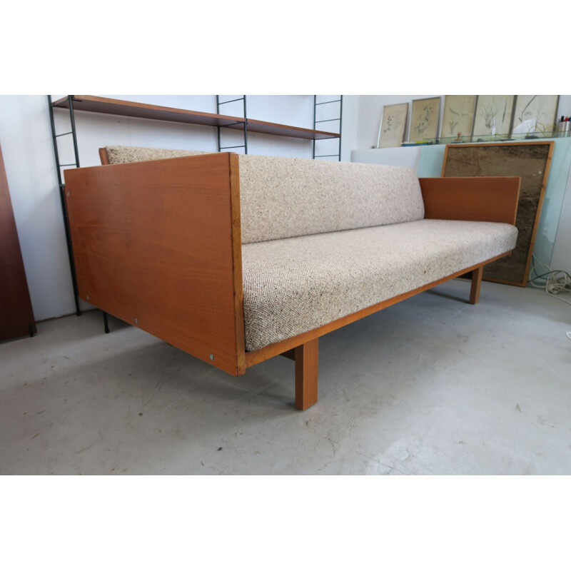 Vintage teak sofa bed by Hans Wegner