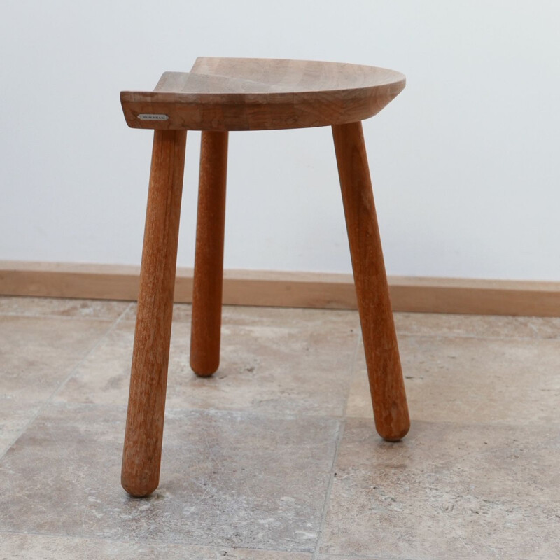 Vintage teak stool Denmark 1980