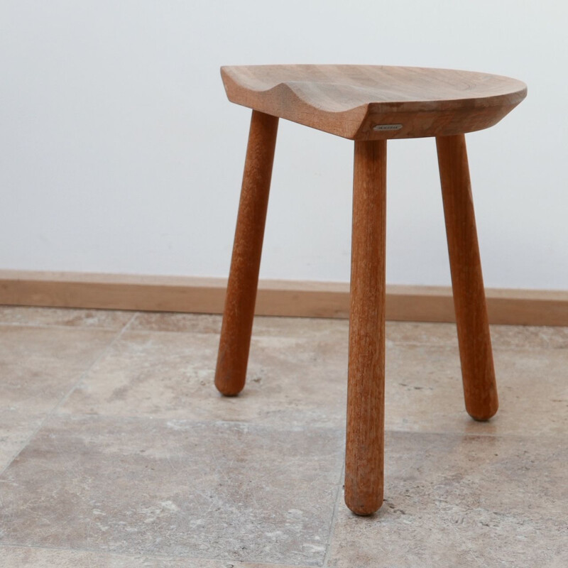 Vintage teak stool Denmark 1980