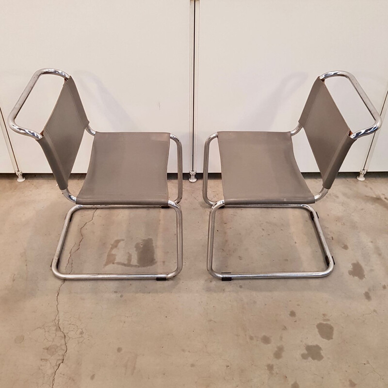 Pair of vintage leather chairs