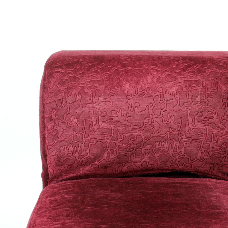 Vintage velvet lounge chair by Ivan Matusik, Czechoslovakia 1970