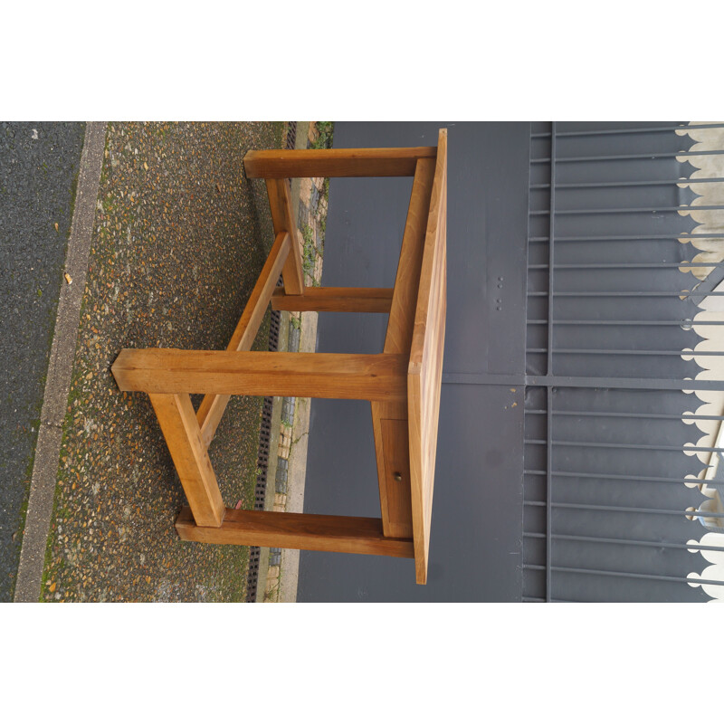 Vintage country table in solid wood 1950s