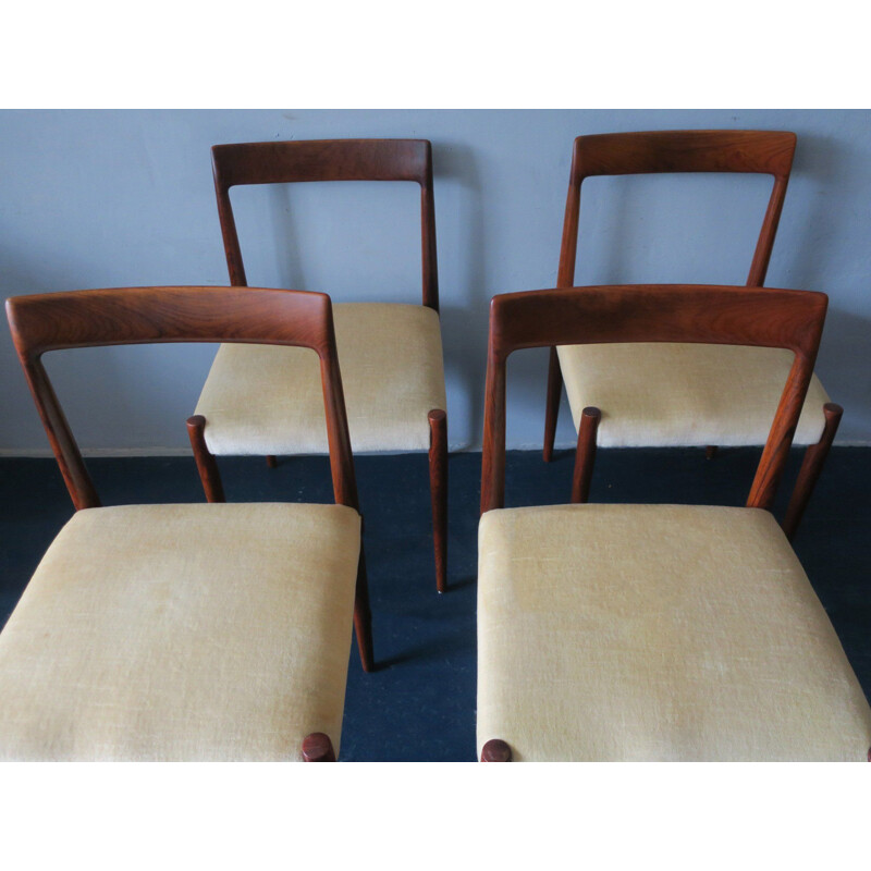 Set van 4 vintage mohair stoelen 1960