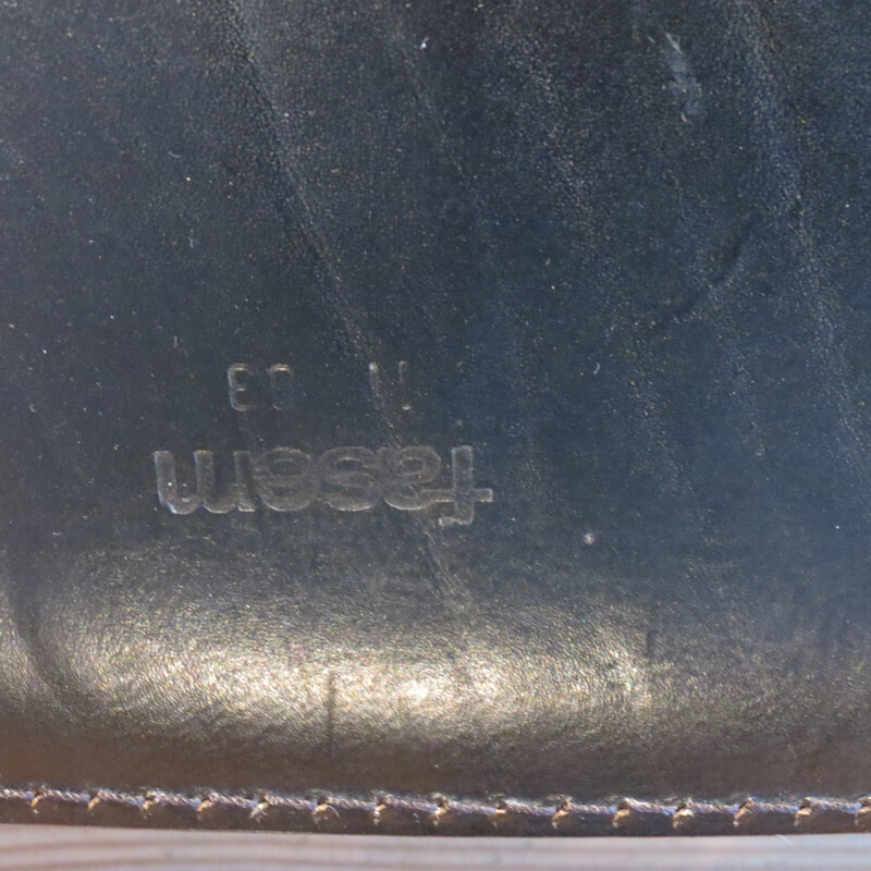 Chaise vintage Wassily en cuir noir Marcel Breuer pour Fasem Italie 1983
