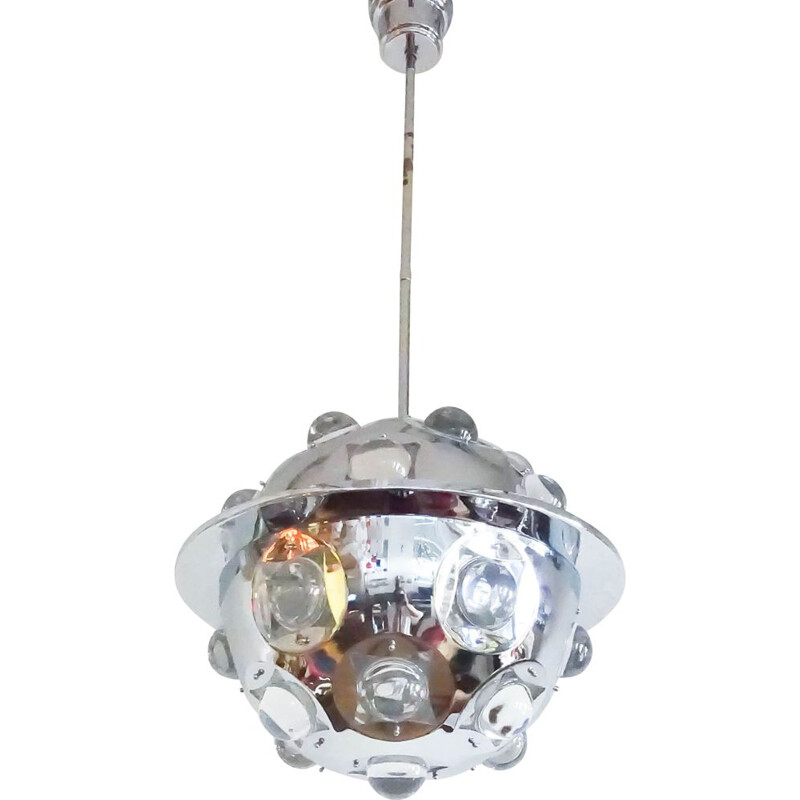 Vintage Oscar Torlasco Sputnik  Asteroid Ceiling Lamp for Lumi Milano 1960s
